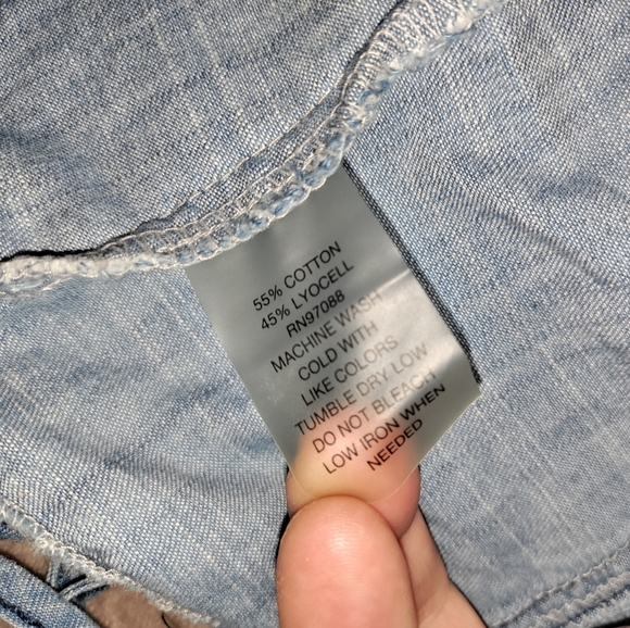 Delia's | Snap Up Denim Bustier Cropped Top Size XS - Picture 7 of 9